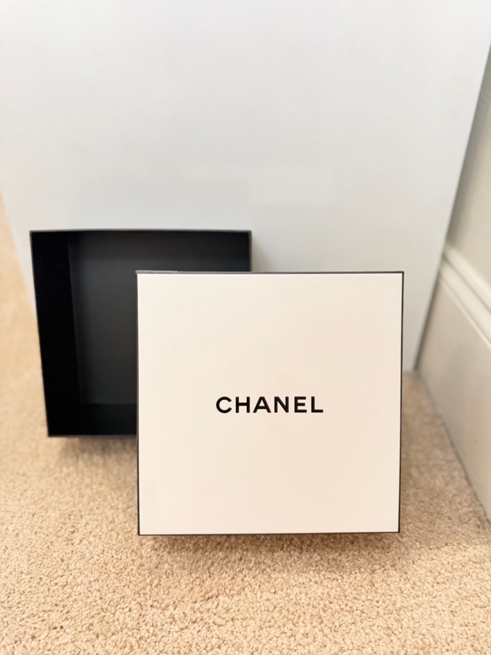 CHANEL White and Black Branded Gift Box
